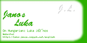 janos luka business card